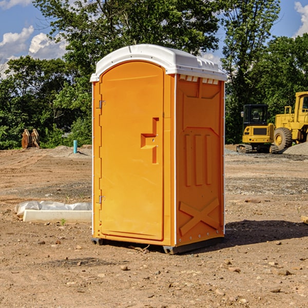 are there any restrictions on what items can be disposed of in the portable toilets in Weatherby Lake